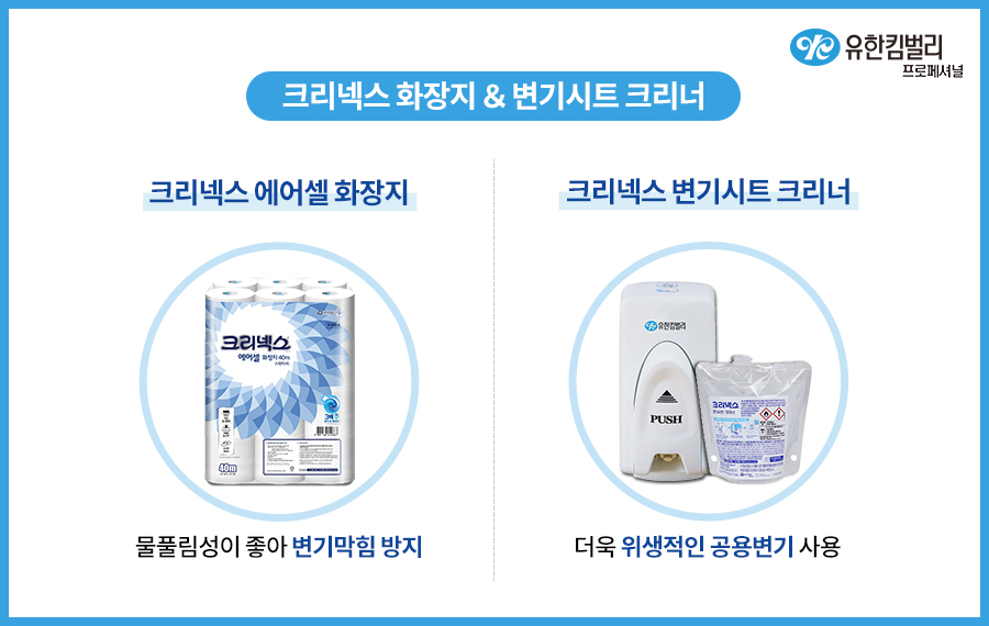 크리넥스 화장지 & 변기시트 크리너